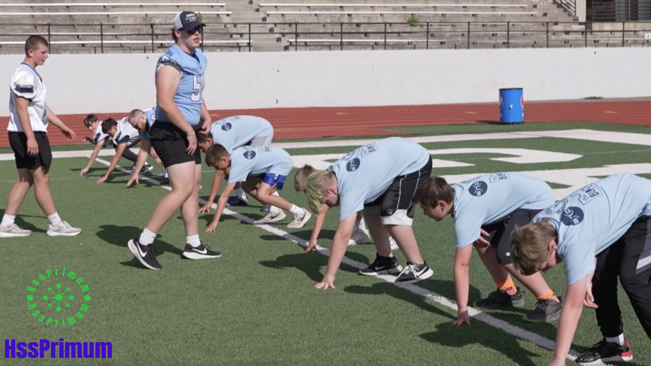 Great Falls High players teach next generation of Bison football stars